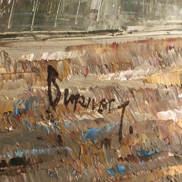 Paris Painting 20”x24” Impressionist Possibly Burnett - Picture 4 of 4